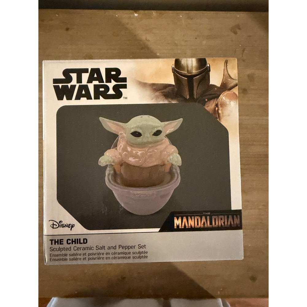 Star Wars The Child Grogu Sculpted‎ Ceramic Salt and Pepper Shaker Set The Mand